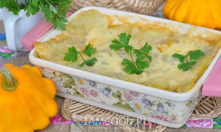 Рецепт лазаний с патиссонами