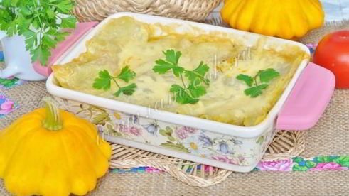 лазанья с патиссонами