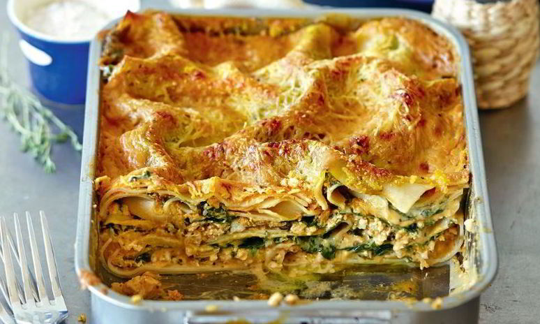 Рецепт лазаний с соусом из тыквы