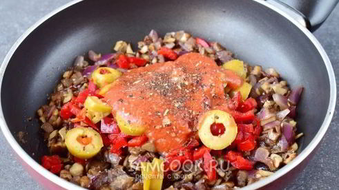 постная лазанья с грибами