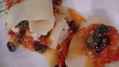 рыбная лазанья с оливками