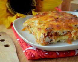 Рыжая лазанья с овощами