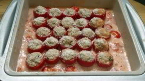 домашние паппарделле с фаршированными помидорчиками