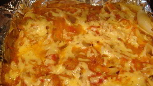 фаршированные макароны-ракушки