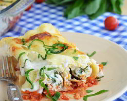 Каннеллони с рикоттой и черемшой