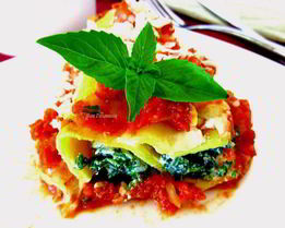 Каннелони со шпинатом и рикоттой