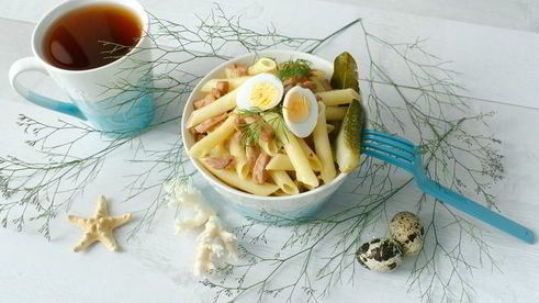 макароны по-флотски с тунцом