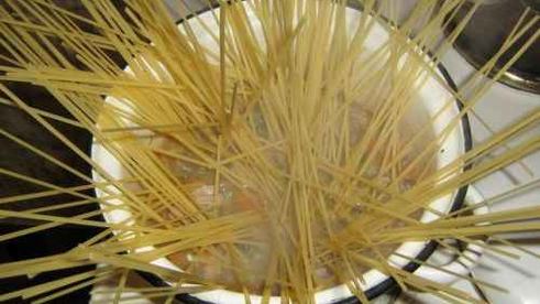 макароны с мясом и овощами