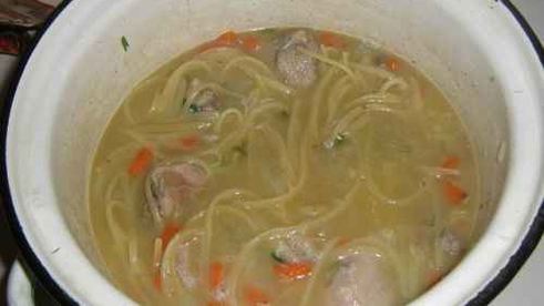 макароны с мясом и овощами