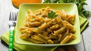 Макароны с тыквой
