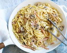 Паста Карбонара с беконом