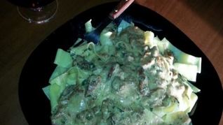 Паста с белыми грибами