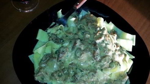 паста с белыми грибами