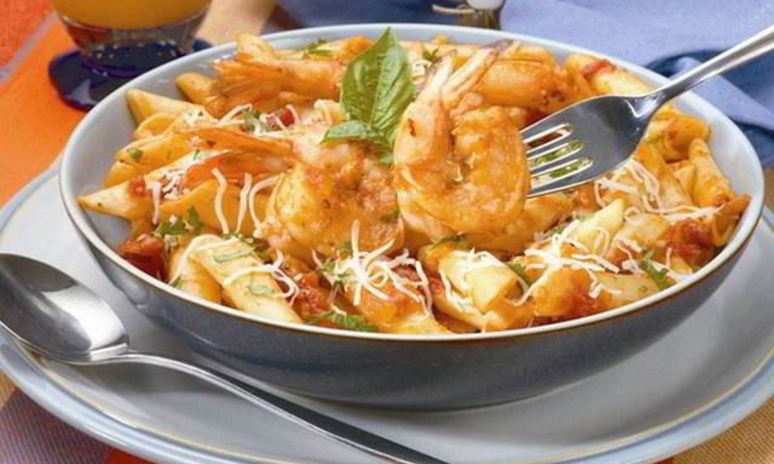 Рецепт пасты с креветками и томатным соусом