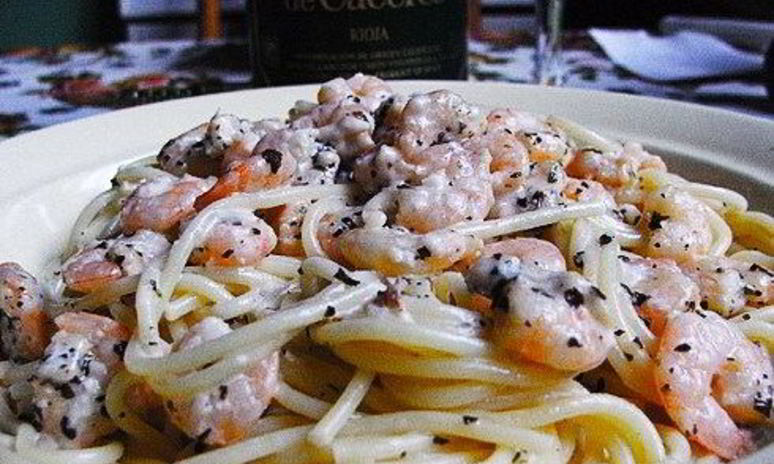 Рецепт пасты с креветками в чесночно-сливочном соусе