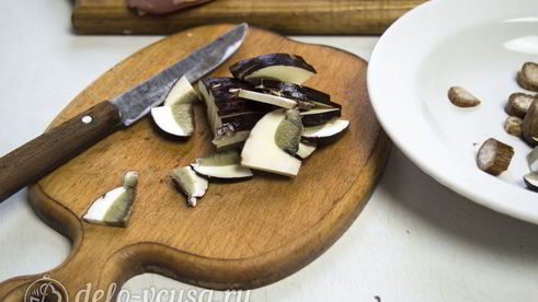 паста с курицей и грибами