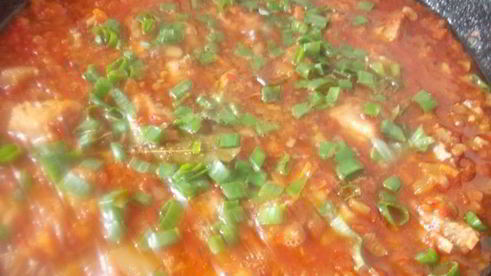 паста с мясом и овощами