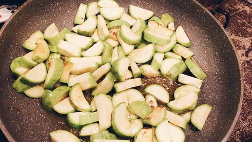 паста с вялеными помидорами и цукини