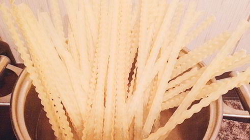 паста с вялеными помидорами и цукини