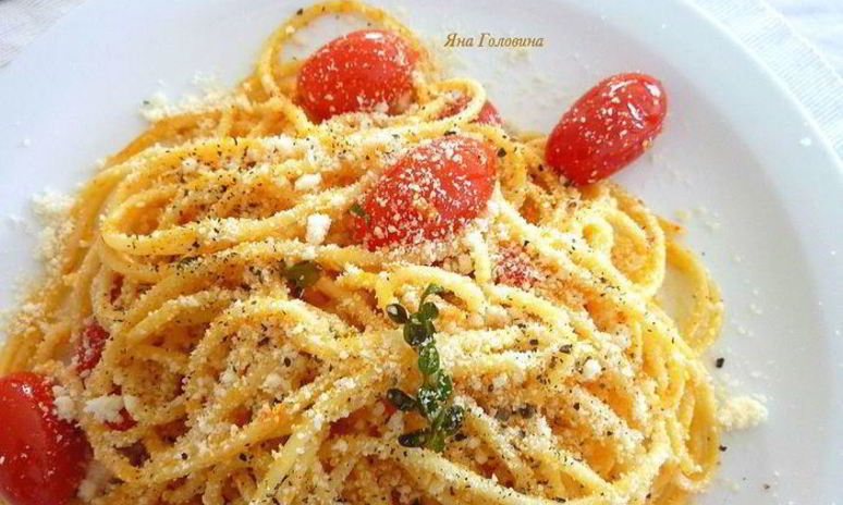 Рецепт пасты с жареными помидорами