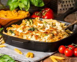 Пенне запеченные с овощами