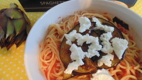 спагетти алла норма с баклажанами