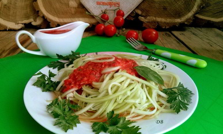 Рецепт сыроедческих спагетти