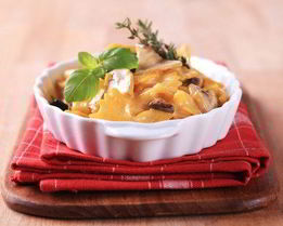 Запеченная паста с тыквой и грибами под сырной корочкой