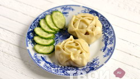 манты с картошкой