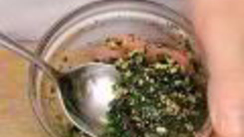 баранья ножка с пряной зеленью