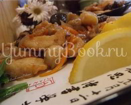 Филе пангасиуса, тушеное с овощами