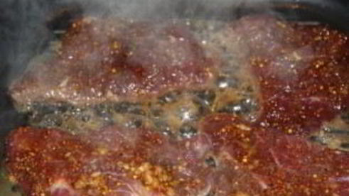 говядина с горчицей в духовке