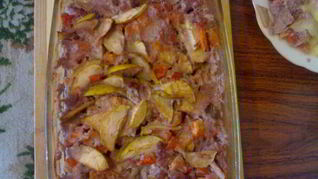 Кисло-сладкое мясо в красном вине