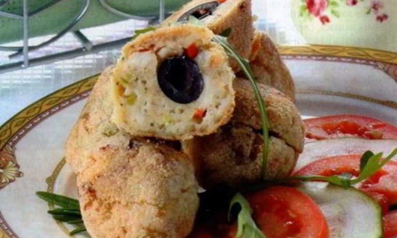 Рецепт крокетов рыбно-куриные с маслинами