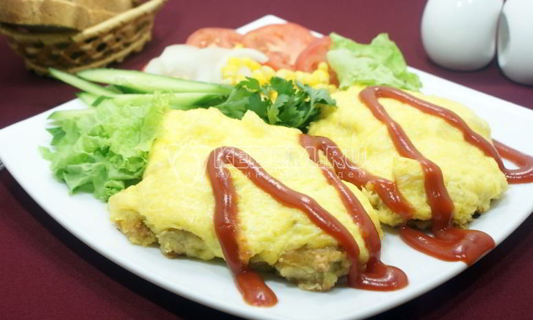 Рецепт куриной грудки в духовке под ананасами