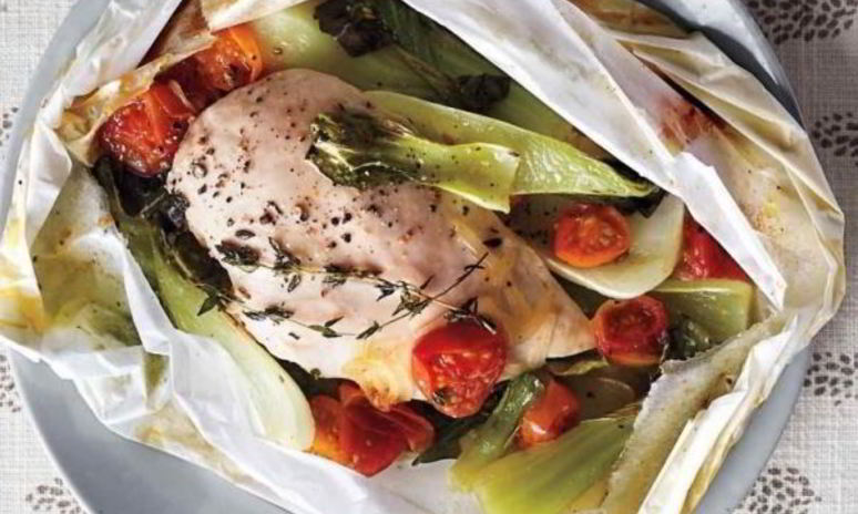 Рецепт куриной грудки в пергаменте с овощами