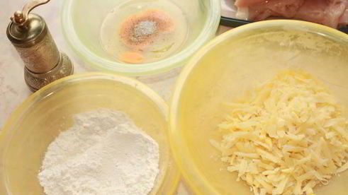 куриная грудка в яично-сырной корочке