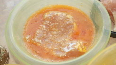 куриная грудка в яично-сырной корочке