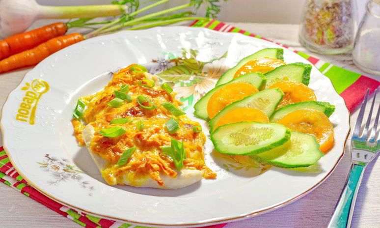 Рецепт куриного филе с морковью и сыром