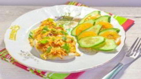 куриное филе с морковью и сыром