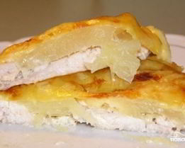 Куриное филе, запеченное с картофелем