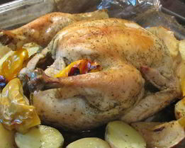 Курица с рукава