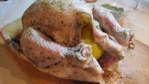 курица с рукава