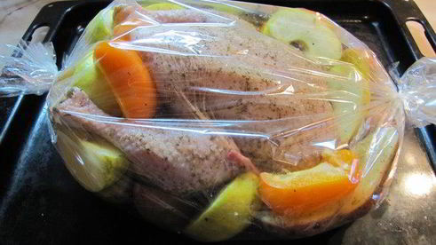 курица с рукава