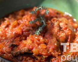 Мясо с баклажанами
