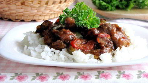 мясо в овощном соусе