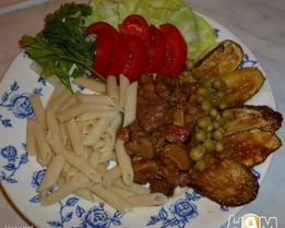 Рубленое мясо с грибами