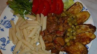 Рубленое мясо с грибами