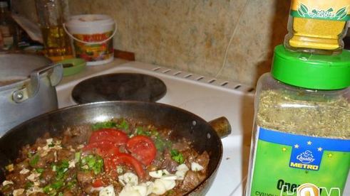 рубленое мясо с грибами