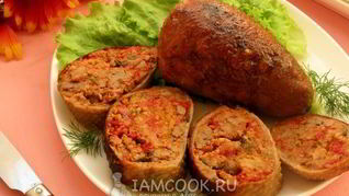 Шейки, фаршированные кускусом и потрохами